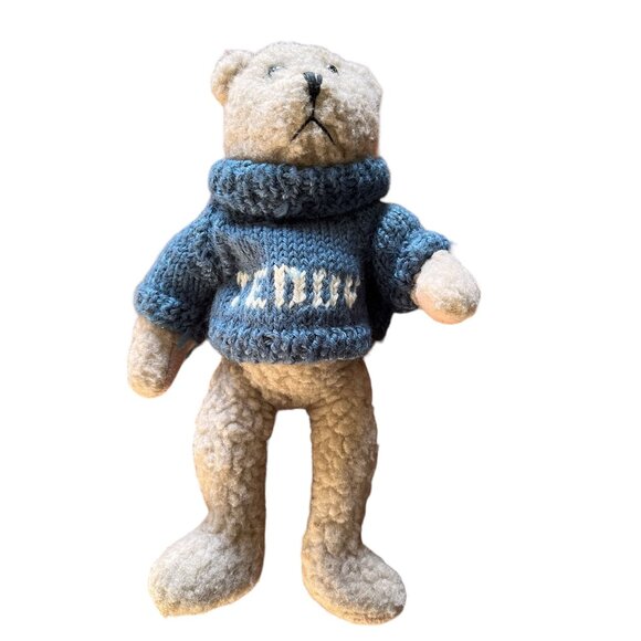 Boyd’s Bears Fredrico Teddy Blue Sweater Jointed Limbs 8" - Picture 1 of 10